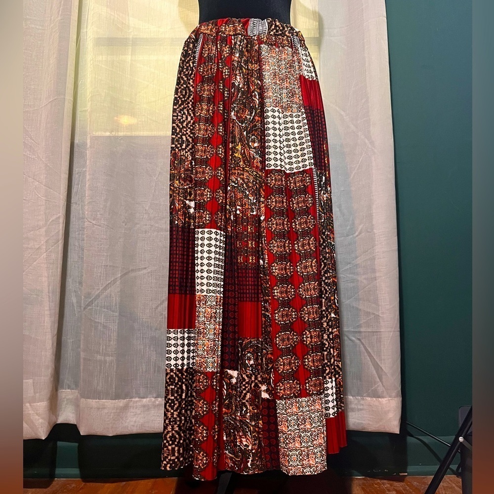 Tavin Patchwork Maxi Skirt